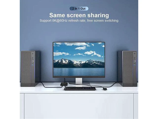 Alt view image 7 of 7 - CableDeconn USB-C USB3.1 Type-C 8K Switch Bi-Direction Adapter 8K@30Hz 4K@120Hz Power Delivery 100w 10Gbps Data Transfer Multi-Function Splitter Converter Cable for Multiple USB-C Sources and Displays