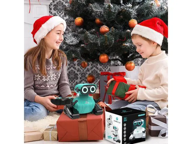 Alt view image 7 of 7 - GILOBABY Remote Control Robot, 2.4GHz RC Robot Toy for Kids, with Shine Eyes, Flexible Head and Hands, 360 Degree Rotation, Idea Gift Toy for Babies Toddlers Kids Children - Blue
