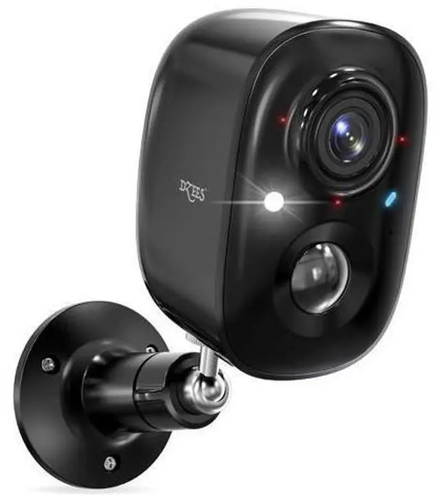 Main image of Dzees Security Camera Outdoor Wireless - Upgrade 2K 3MP Battery Powered WiFi Outdoor Camera Wireless, Spotlight, Siren, AI Dectection, Color Night Vision, IP66 Waterproof Cloud/SD-Black