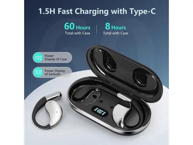 Alt view image 2 of 5 - AI Translation Earbuds Real Time 164 Languages 80H Playtime Translator Ear Buds Audifonos Traductores Ingles Espanol Wireless Earphones Bluetooth Headphones for Travel Business Meeting Learning Black1