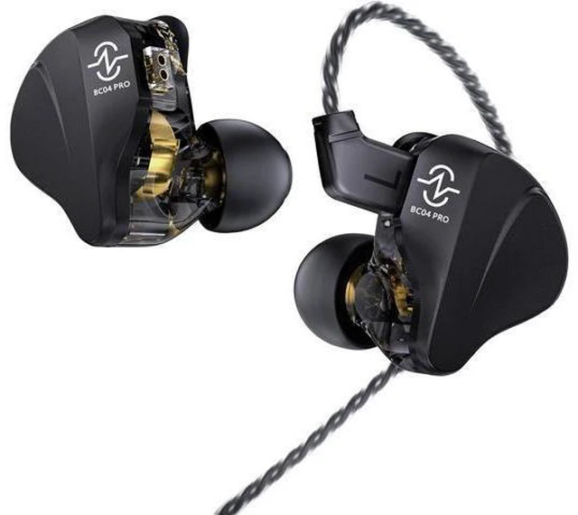 Main image of CCZ BC04 PRO in Ear Monitor Headphone IEM for Gaming Heavy Deep Bass Wired Earbuds in Ear Headphones 1BA 1DD Noise Cancelling Ear buds with 5N OFC Cable for Singer Musician (without mic Matte Black)