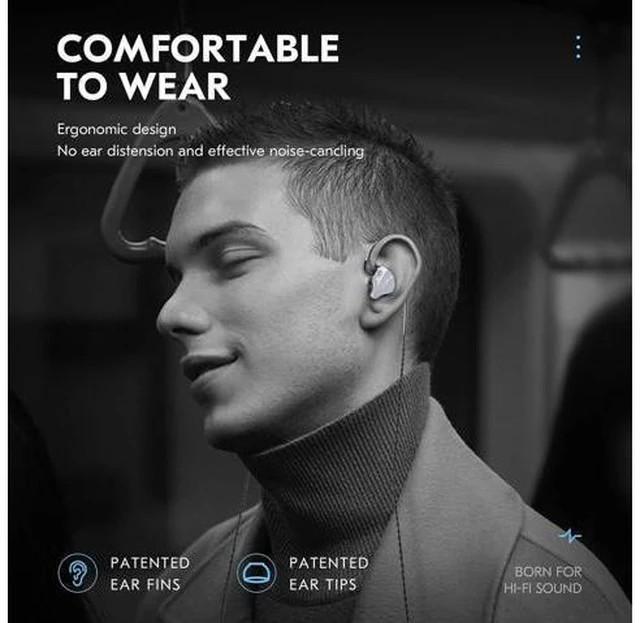 Alt view image 7 of 7 - CCZ BC04 PRO in Ear Monitor Headphone IEM for Gaming Heavy Deep Bass Wired Earbuds in Ear Headphones 1BA 1DD Noise Cancelling Ear buds with 5N OFC Cable for Singer Musician (without mic Matte Black)