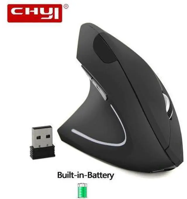 Main image of Left Hand Wireless Mouse Rechargeable Ergonomic Vertical Mause Gaming USB Optical 1600 DPI Computer 5D Mice With Mouse Pad
