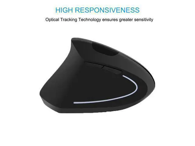 Alt view image 5 of 5 - Left Hand Wireless Mouse Rechargeable Ergonomic Vertical Mause Gaming USB Optical 1600 DPI Computer 5D Mice With Mouse Pad