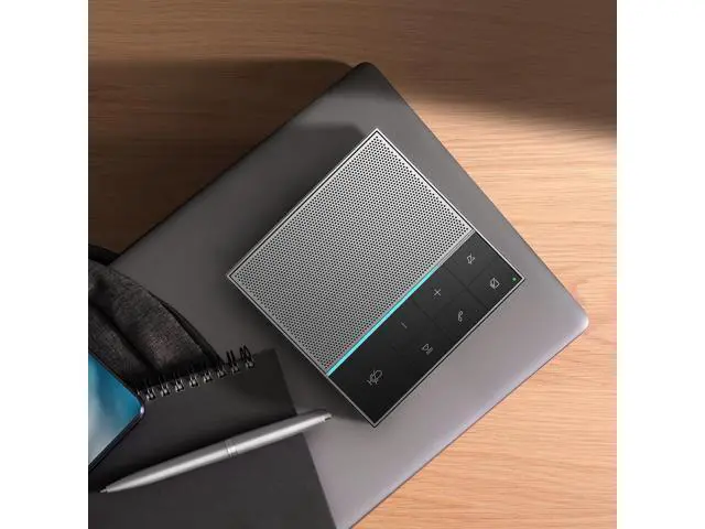 Alt view image 7 of 7 - HiDock Conference Speaker and Microphone with Mute/Project, Enhanced Voice Pickup & Full Duplex Noise Cancelling Speakerphone, Omnidirectional USB C Speaker for Home Office Meeting-Grey