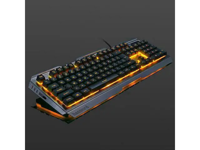 Alt view image 7 of 7 - Gaming Keyboard and Mouse Combo Orange Yellow Backlit, LED Backlight Computer Gaming Keyboad,Lighted PC Gaming Mouse,USB Keyboard Clicky Key,Silver Metal Structure,for Xbox PS4 PS3 Working