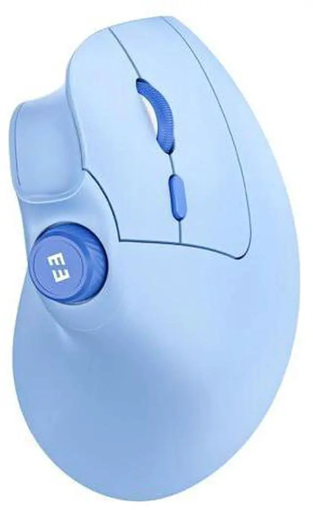 Main image of seenda Ergonomic Mouse Wireless, MOU-302 Bluetooth Vertical Mouse Rechargeable, Ergo Optical Mice with 1000/1600/2400 DPI, Volume Knob, 3 Multi-Device Connectivity for Computer/PC/Laptop/Mac, Blue