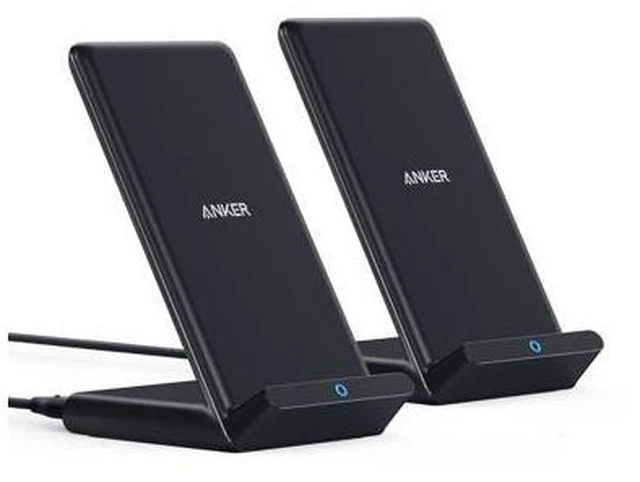 Main image of 2 Pack 313 Wireless Charger (Stand) Qi-Certified for iPhone 17/17/17 Pro/17 Pro Max/15/14/13 10W Fast-Charging Galaxy S23 S22 S21(No AC Adapter)