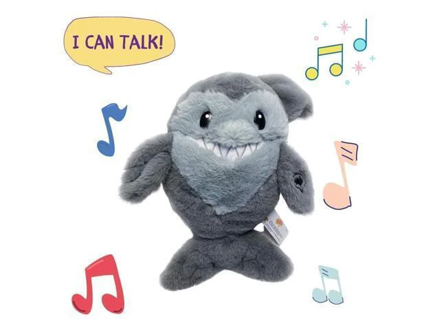 Alt view image 7 of 7 - Shark Copy Chats Plush Mimicry Learning Talking Toy Soft Fluffy Material Mighty Mojo