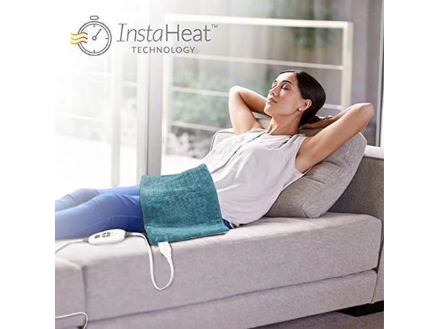 Alt view image 4 of 7 - Pure Enrichment PEHPAD24B PureRelief XL - King Size Heating Pad - Blue