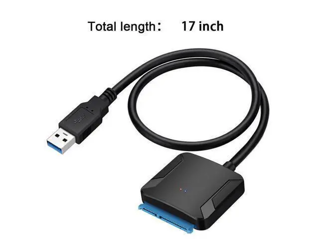 Alt view image 2 of 7 - SATA to USB Cable USB 3.0 to Hard Drive Adapter Converter for 2.5 3.5 Inch Hard Drive Disk HDD SATA III and SSD Support UASP with 12V 2A Power Adapter