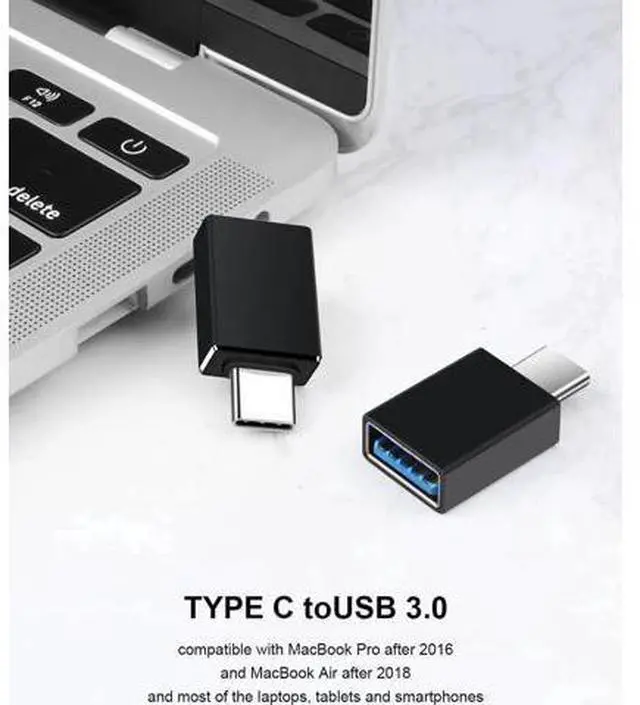 Alt view image 3 of 7 - 5Pack USB C to USB Adapters, Type C to USB 3.0 USBC Adapter Side by Side Male to USB 3.0 Female Typec Adaptor for MacBook Pro/Air 2021, iMac iPad Mini 6, Thunderbolt 3/4 Type C OTG Adaptador Converter