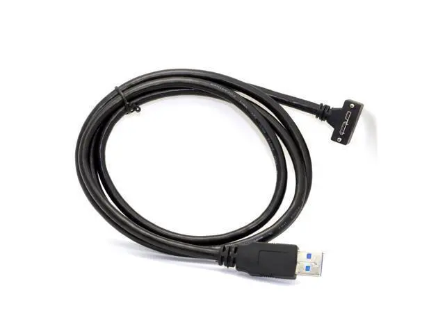 Alt view image 2 of 3 - 3m 90 Degree Right Angled Micro USB Screw Mount to USB 3.0 Data Cable for Point Grey Chameleon Camera