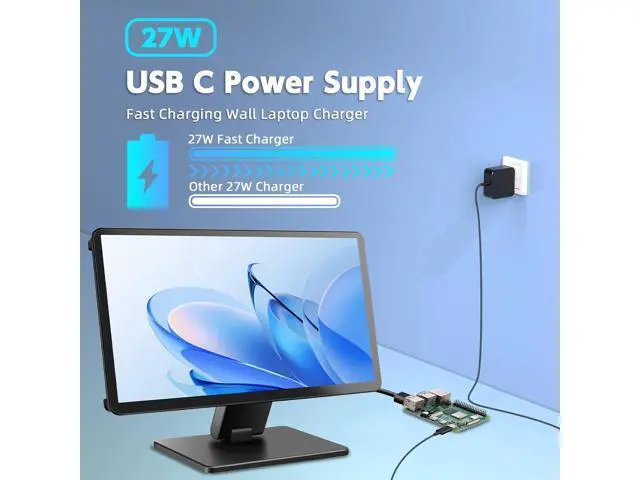 Alt view image 5 of 7 - 27W USB-C Power Supply for Raspberry Pi 5-5.1V/9V/12V/15V PD Fast Charger for Pi 5 4GB/8GB Development Board