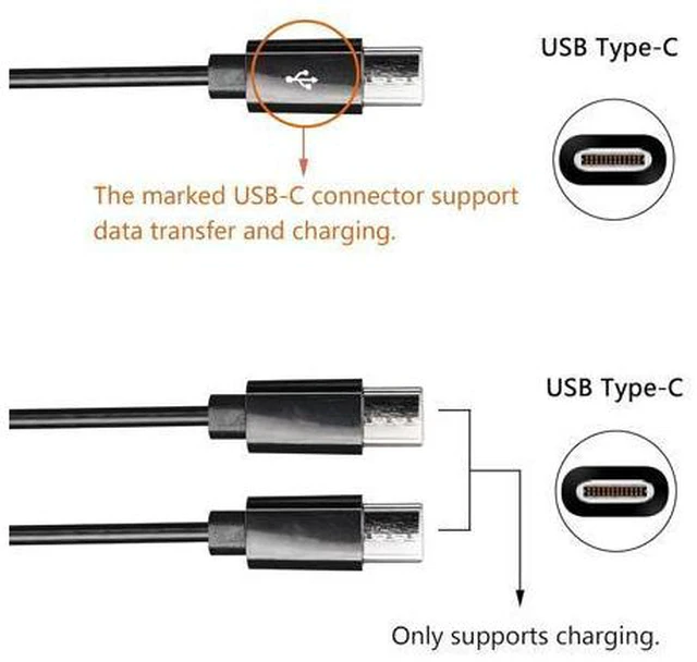 Alt view image 2 of 7 - USB Type C Splitter Charging Cable,4.9ft 3 in 1 Multi Charging Cable, USB A to 3 x USB Type C Y Splitter Data Snyc Cord(1.5m-3 USB C, Black)