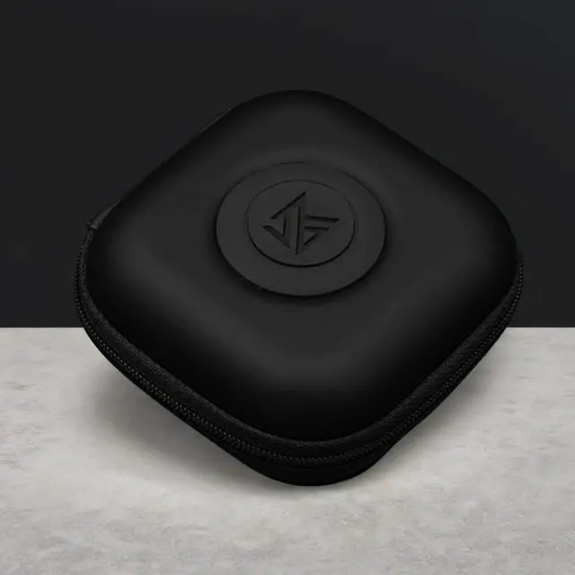 Alt view image 3 of 3 - PU Case Bag Earphone Case Shock Absorption Protable Case with Lanyard Headphones Box Bag Travel Small Pocket for IEM KZ