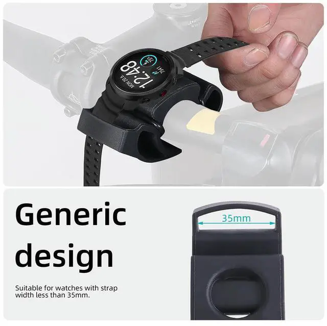 Alt view image 2 of 3 - Cycling Heart Rate Monitor Stand Silicone Bicycle watch Stand Universal Riding Watch Mount for watch