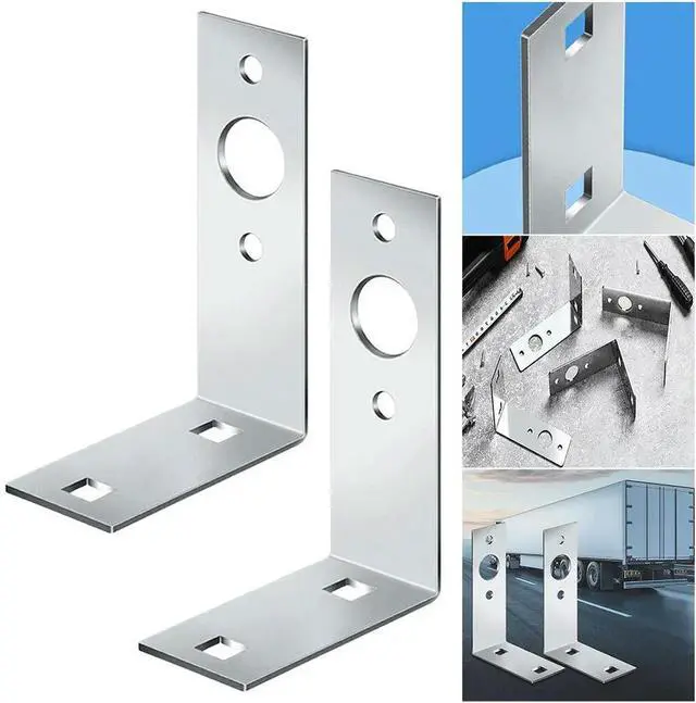 Alt view image 3 of 3 - 2 Pcs Trailer Taillight Bracket L Shape Tail Light Mounting Bracket Trailer Light Brackets for Hauling Equipment Boat Trailer