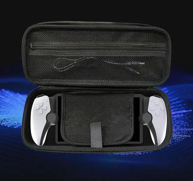 Alt view image 5 of 6 - EVA Hard Carrying Case Shockproof Protective Bag Anti-drop with Mesh Pocket for PS5 Portal Gaming Accessories