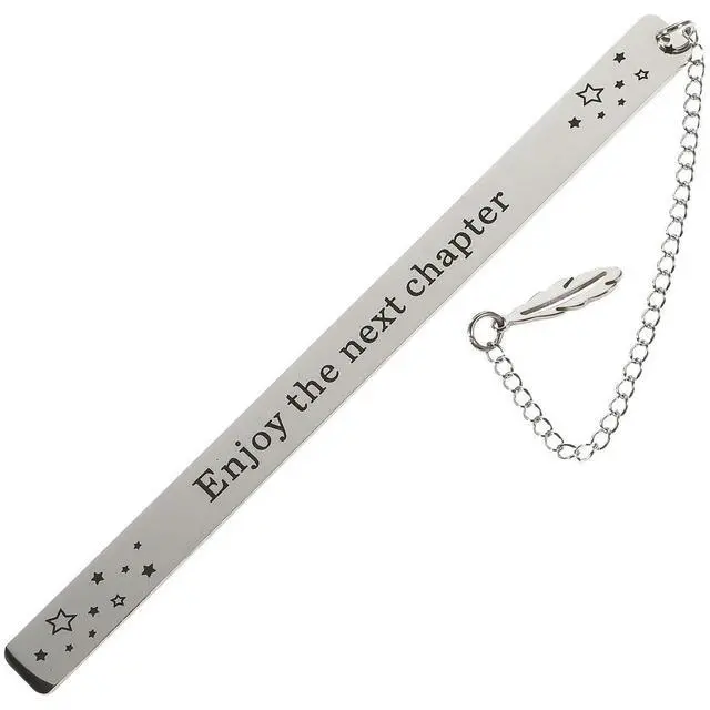 Alt view image 5 of 6 - l Bookmark Stainless Steel Bookmark with Pendant Decoration for Books Holiday Festival Gift Small Gifts for Coworkers