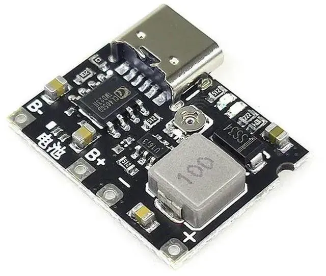 Alt view image 5 of 6 - DC-DC Step Up Boost Module Type-C Lithium Li-ion 3.7V 4.2V Charger Discharger Board 5W 1A TP4056 DIY Kit Parts