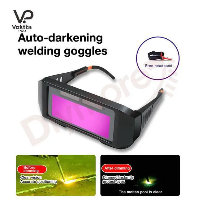 Alt view image 4 of 6 - Solar Powered Welding Helmet Auto Darkening Welding Goggles LCD for TIG MIG MMA Welder Glasses for Enhanced Eyes Protection