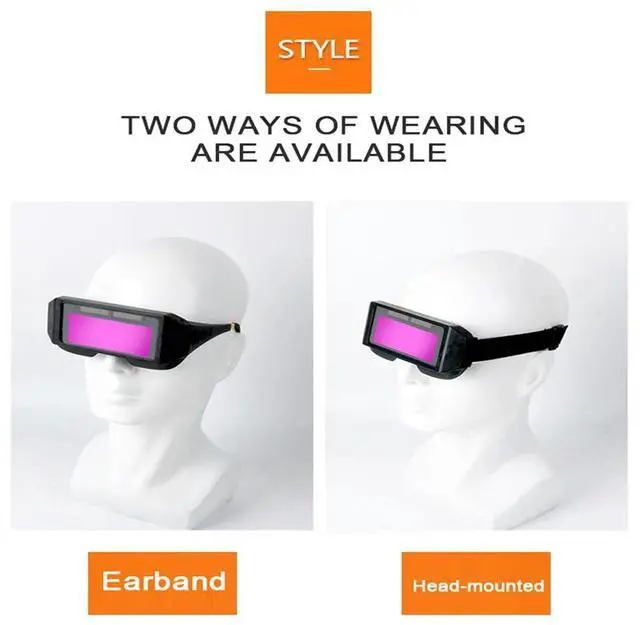 Alt view image 6 of 6 - Solar Powered Welding Helmet Auto Darkening Welding Goggles LCD for TIG MIG MMA Welder Glasses for Enhanced Eyes Protection