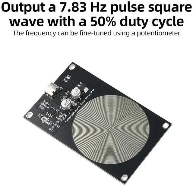 Alt view image 5 of 6 - DC 5V 7.83HZ Schumann Wave Generator Adjustable Frequency 50% Square Wave Extremely Low Frequency Pulse Generator Type C