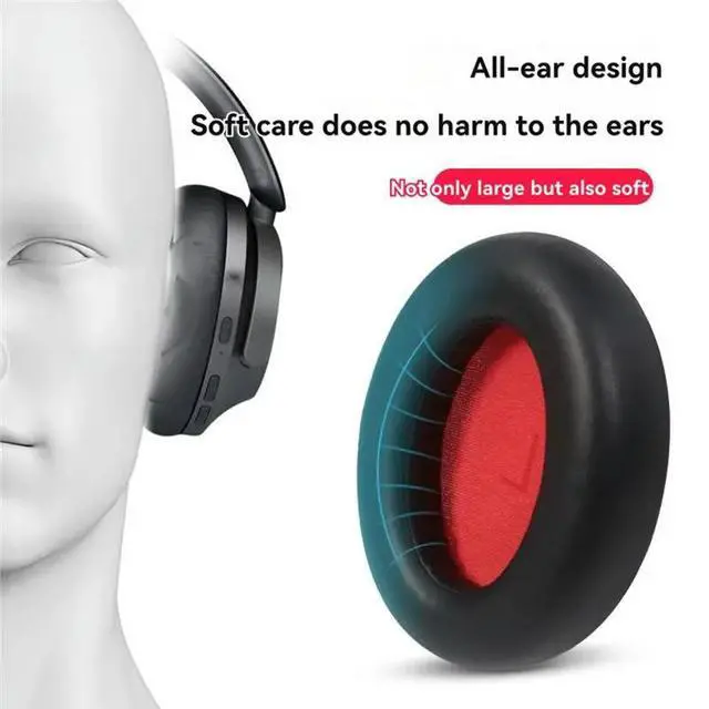 Alt view image 6 of 6 - For 1MORE Sonoflow Headphones Replacement Ear Pads Comfortable Earmuff Earpads Enhanced Sound Isolation Gray