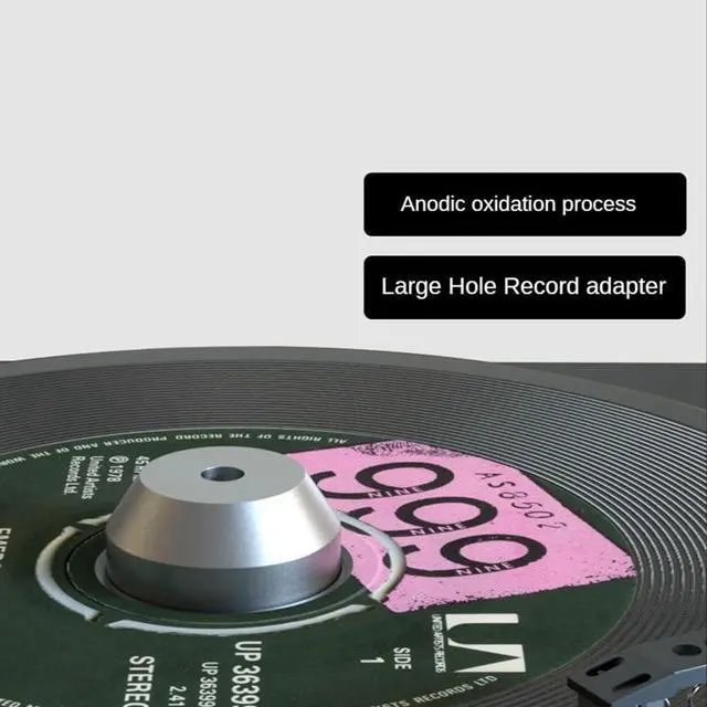 Alt view image 6 of 6 - 1Pcs Vinyl Record Dome Adapter Universal 45RPM Turntable Aluminum Accessories For 7 Inch EP Record Vinyl