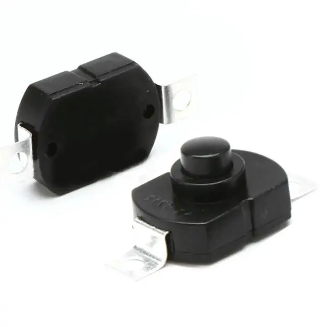 Alt view image 4 of 6 - Mini Push Button Switch DC 250V 1.5A Black on off for Electric Torch 10PCS