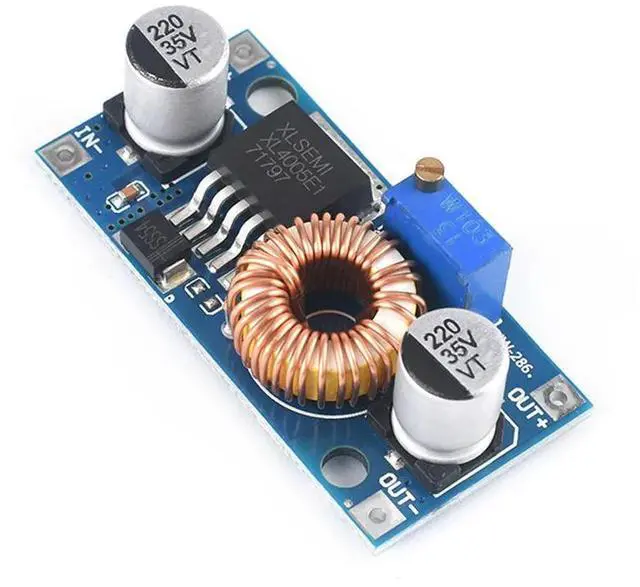 Alt view image 4 of 6 - 75W High Power 5-32V to 0.8V-24V Buck Power Board XL4005 DC-DC Converter Voltage Adjustable Step-down 5A Power Supply Module