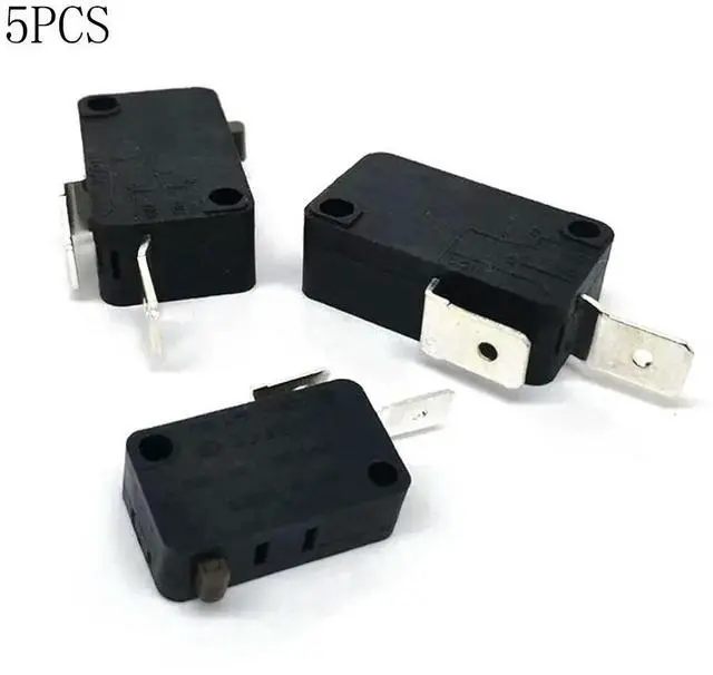 Alt view image 4 of 6 - KW1-103 Micro Switch 16A 250V Normally Close Switch 2 Pin Micro Switch for Microwave Oven Washing Machine Rice Cooker 5PCS