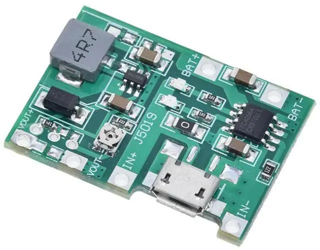Alt view image 6 of 6 - Adjustable DC-DC Step Up Boost Module 3.7V 4.2V Lithium Charger Board TP4056 DIY Kit Parts
