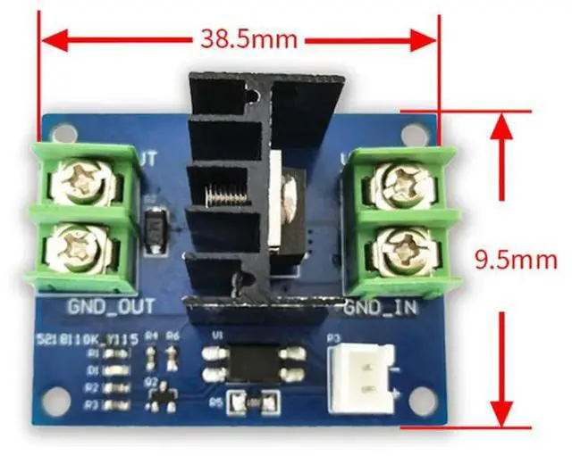 Alt view image 5 of 6 - for Brush Motor Heater Electronic Switch NMOS Driver Module DC Low Voltage Large Current Switch Optocouple Isolation Input