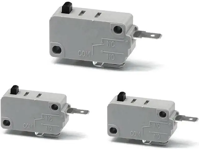 Alt view image 3 of 5 - KW3A Micro Switch 125V 250V 16A Normally Open Switch 2 Pin Silver Contact for Microwave Oven Washing Machine 2PCS