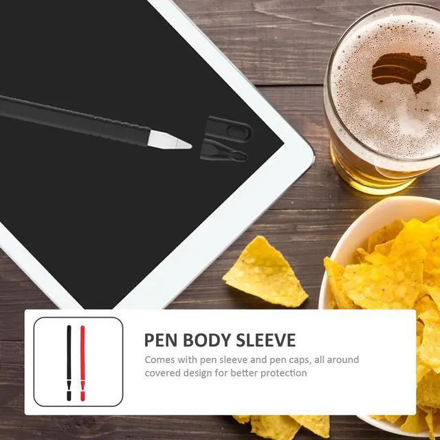 Alt view image 6 of 6 - 2Sets Silicone Pencil 2 Protector Pen Sleeve Full Coverage Protective Cover Scratch Resistant Sleeve for Pencil Stylus