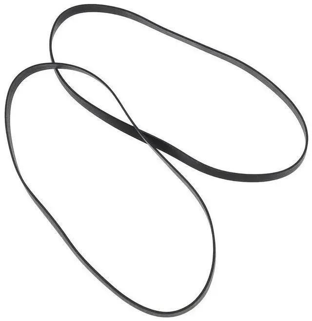Main image of 2Pcs Black Vinyl Turntable Belt Rubber Phonograph Belt High Durability Replacement for Record Player Reel to Reel Tape Machine