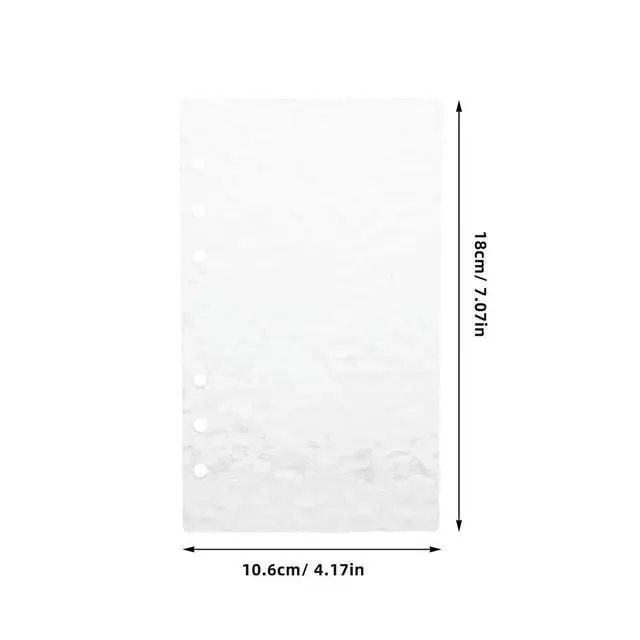 Alt view image 6 of 6 - Clear Acrylic Loose Leaf Notebook Binder Cover A6 Refille Planner Shell Spiral Binding Cover Budget Organizer Office Use