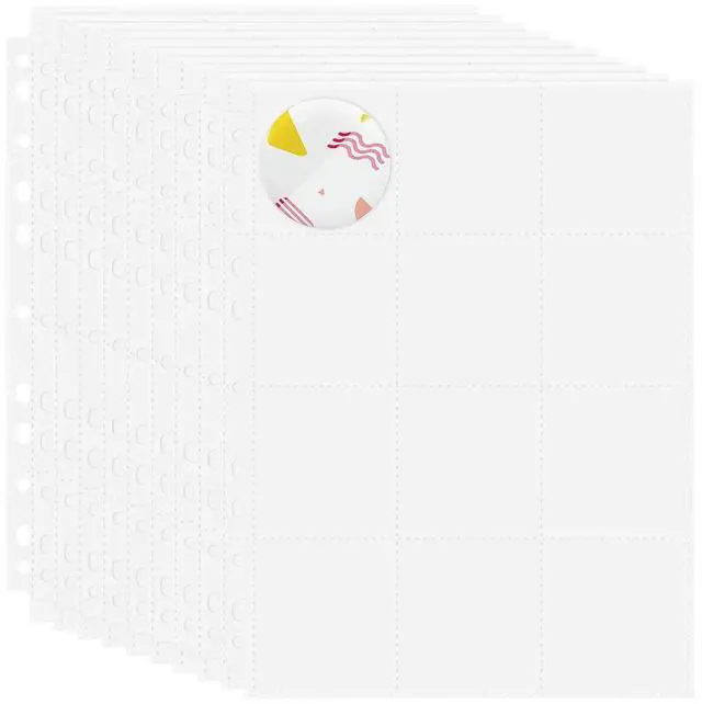 Alt view image 5 of 6 - 10Pcs Badge Display Pages Large Size Clear Sleeves Multi-Functional Badge Sleeves for Collectors Home Office Use