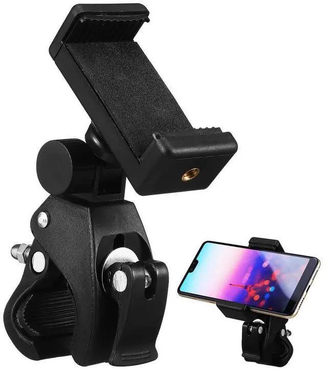 Alt view image 3 of 3 - 1 Set 180 ° Mic Stand Phone Holder Adjustable Phone Microphones Stand Phone Clip Phone Mount Mic Stand Mic Clamp Phone