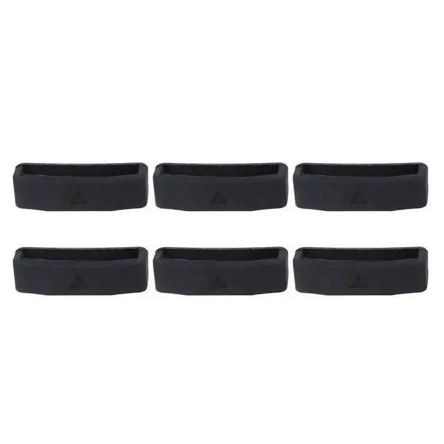 Alt view image 6 of 6 - 6Pcs Premium Silicone Watch Strap Loop Keeper Retainer Ring for Watch Bands Soft Sturdy Easy Install