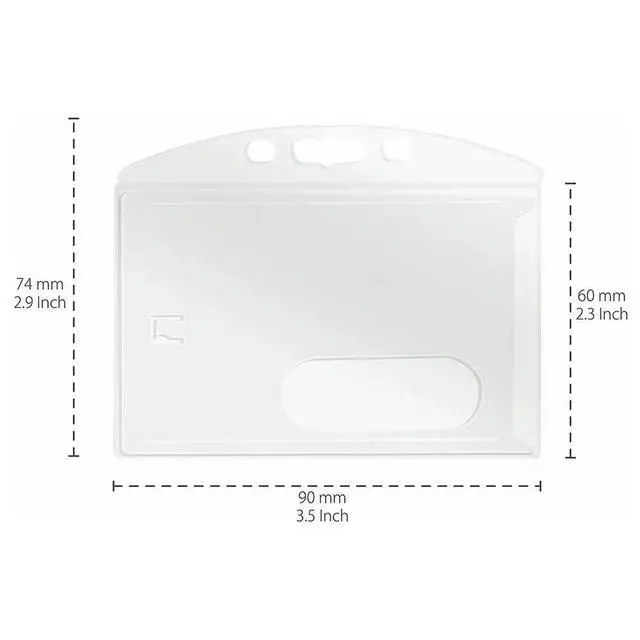 Alt view image 5 of 6 - 2Pcs Clear Badge Protector Id Cards Container with Carabiner Zinc Alloy ABS Plastic for Professional Student Staff