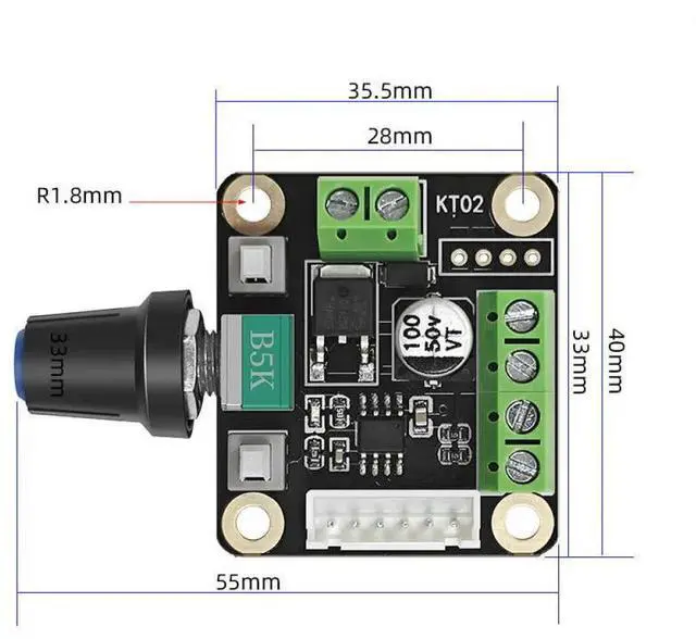 Alt view image 5 of 6 - 9-24V Pulse Generator Motor Speed Governor Stepper Motor Controller Forward/Reverse/Start/Stop Controller Motor Speed Regulator