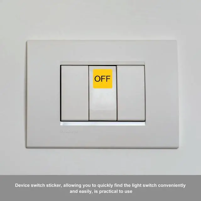 Alt view image 4 of 6 - 20Pcs Device Switch PVC Warning Stickers Easy Apply on Off els for Safety Home Office Bedroom Device Stickers