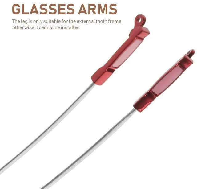 Alt view image 5 of 6 - 1Pair l Eyeglasses Temple Replacement Lightweight Comfortable Wear Resistant Collision Proof Easy Install