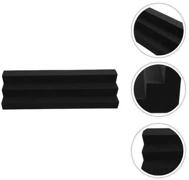 Alt view image 6 of 6 - Corner Bass Trap Sound Absorbing Acoustic Foam Tile Black for Studio Recording Room Soundproof Wedge Acoustic Wall Tile