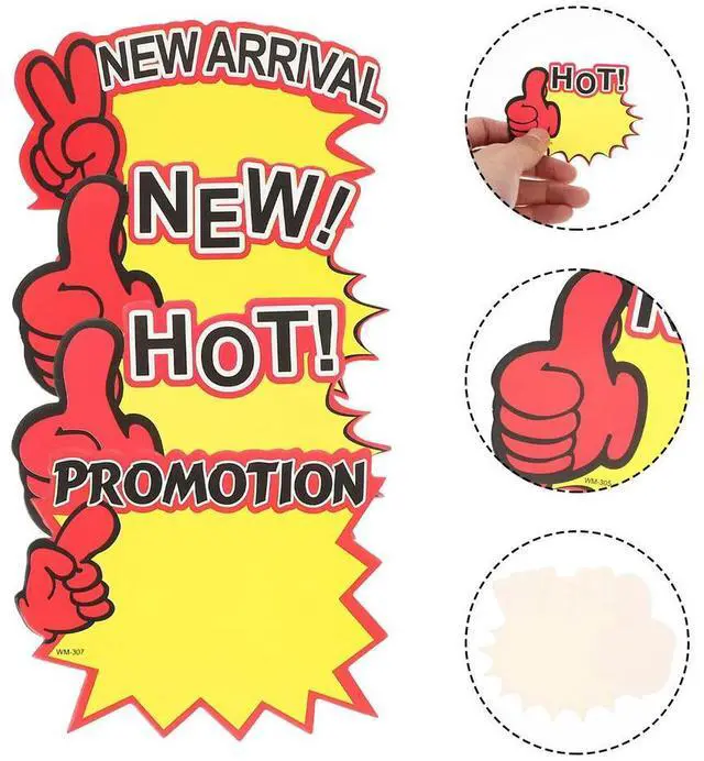 Alt view image 5 of 6 - 200Pcs Price Display els PVC Supermarket Price Tags for Vegetables Fruits Meat Aquatic Products Easy Install Fold Resistant