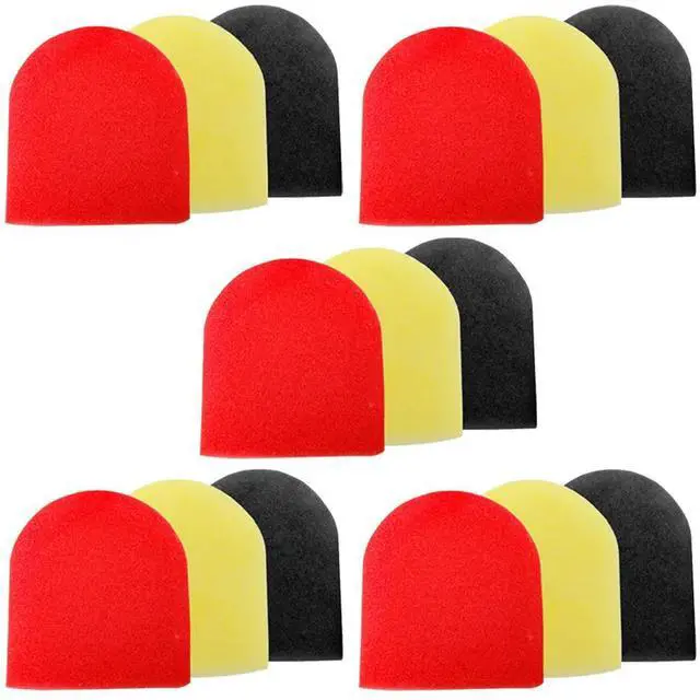 Alt view image 4 of 6 - 15Pcs Thickened Sponge Microphone Covers Lightweight Mic Windproof Protective Sleeve for Stage Conference Ktv Mic Accessory