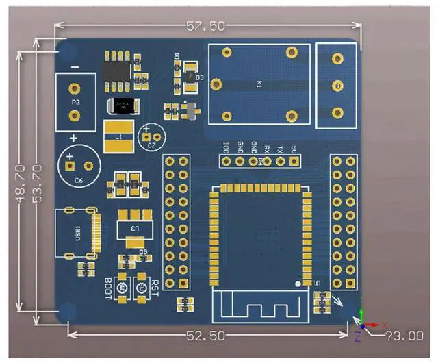 Alt view image 6 of 6 - BT Single Relay Module ESP32S3 Power USB+UART Burning 2x20Pin Reserved Development Board for Secondary Development